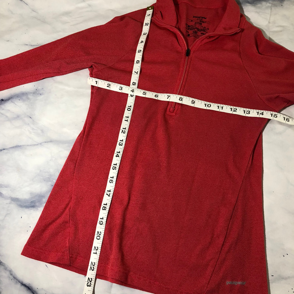 Patagonia Red Foldover Collar Half Zip Pullover - Picture 5 of 7